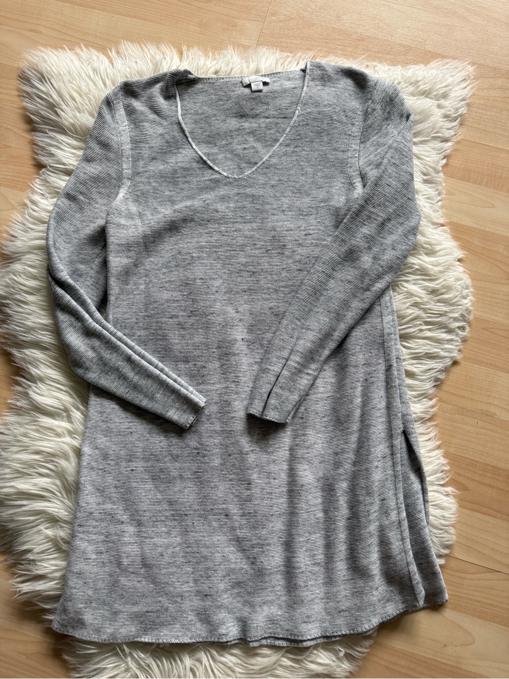 J Jill Gray Heather Sweater Cotton Blend Tunic S